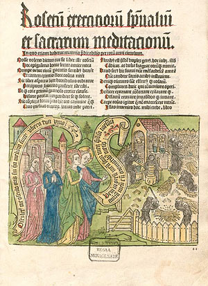 Ttitelbild zum Rosetum Exercitiorum des Johannes Maubonus, Stabi München