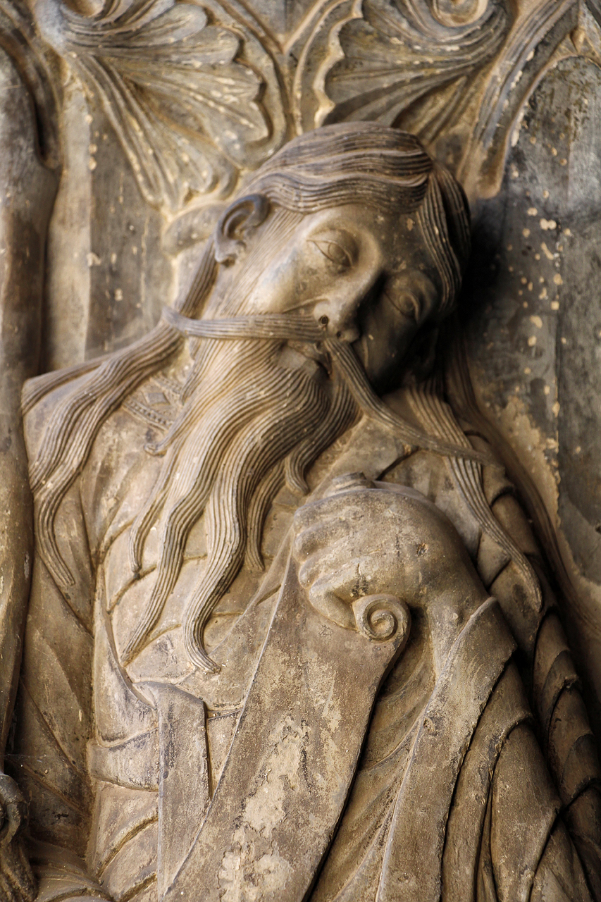 Prophet Jeremia, Mittelpfeiler des Portals, Abtei Saint-Pierre, Moissac